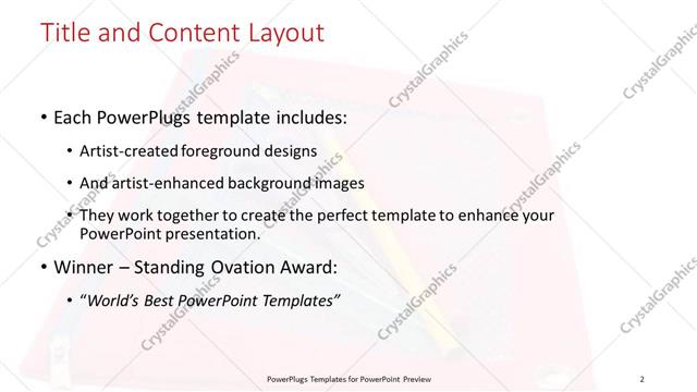 Title and Content presentation slide layout