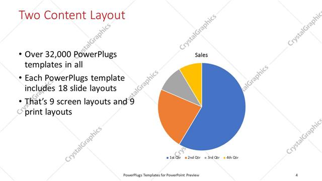 Two Content presentation slide layout