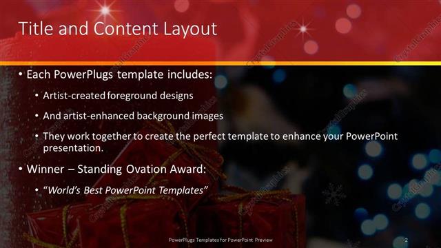 Title and Content presentation slide layout