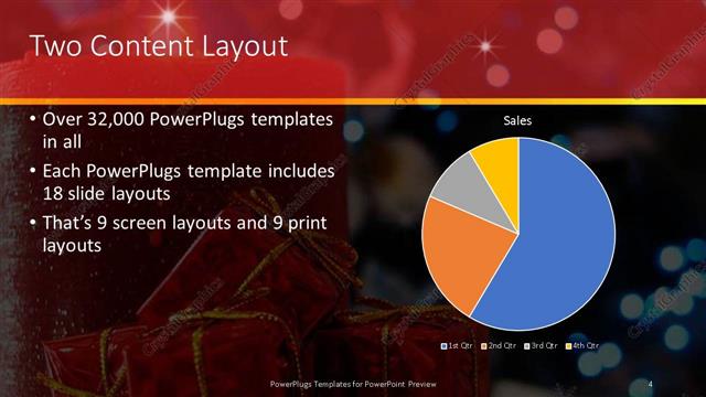 Two Content presentation slide layout