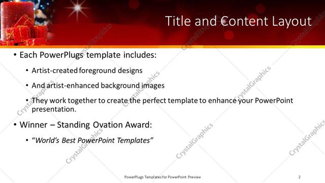 Title and Content presentation slide layout