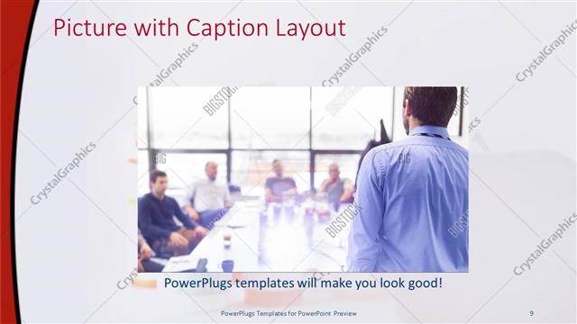Picture with Caption presentation slide layout