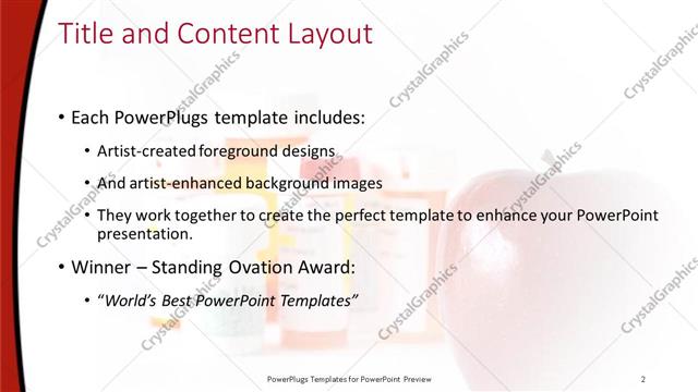 Title and Content presentation slide layout