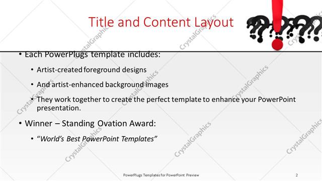Title and Content presentation slide layout