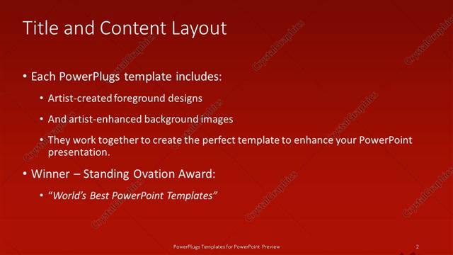 Title and Content presentation slide layout
