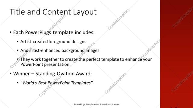 Title and Content presentation slide layout