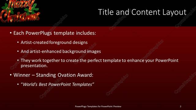 Title and Content presentation slide layout
