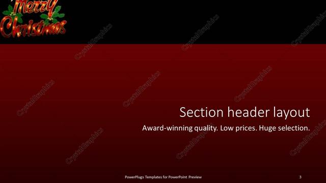 Section Header presentation slide layout