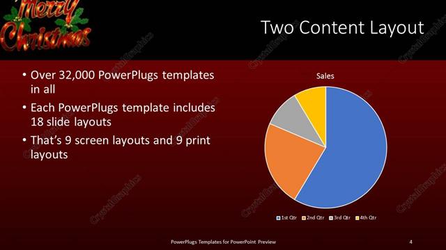Two Content presentation slide layout