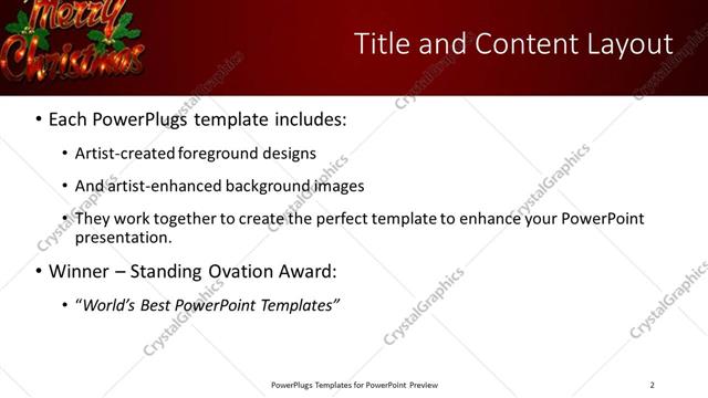 Title and Content presentation slide layout