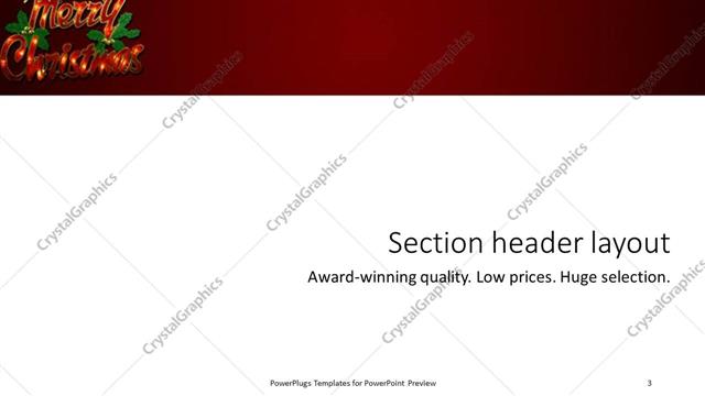 Section Header presentation slide layout