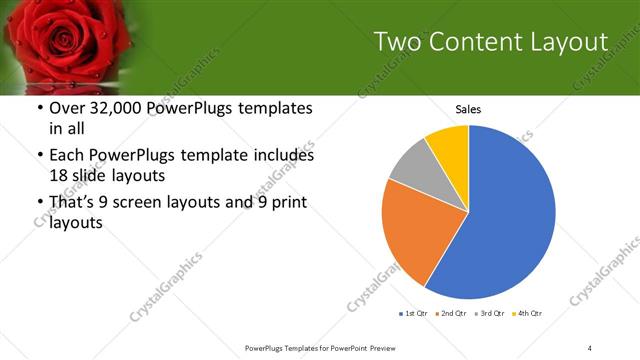 Two Content presentation slide layout