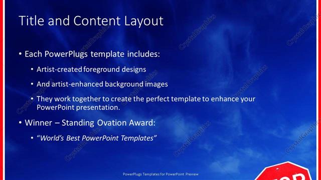 Title and Content presentation slide layout
