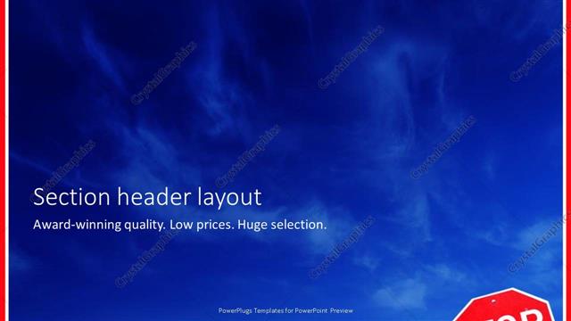 Section Header presentation slide layout