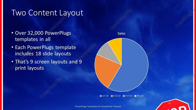 Two Content presentation slide layout