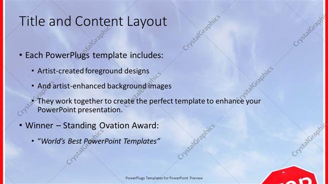 Title and Content presentation slide layout
