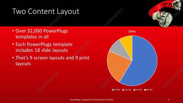 Two Content presentation slide layout