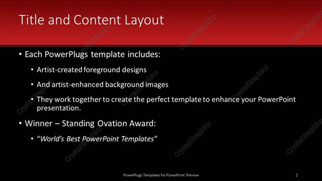 Title and Content presentation slide layout