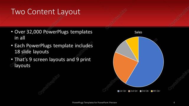 Two Content presentation slide layout