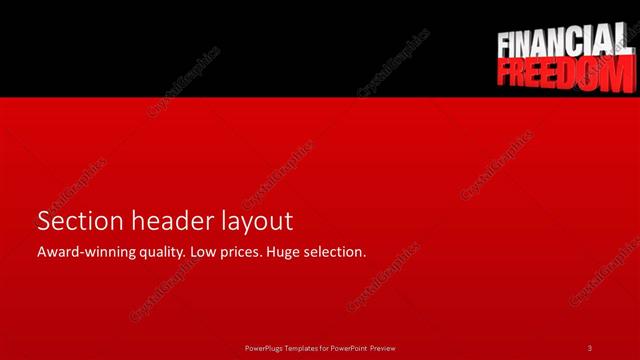 Section Header presentation slide layout