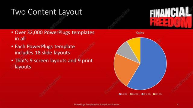 Two Content presentation slide layout