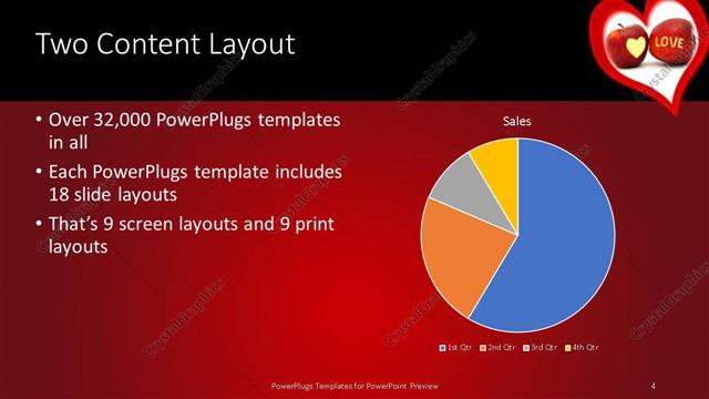 Two Content presentation slide layout