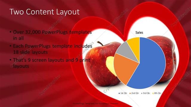 Two Content presentation slide layout