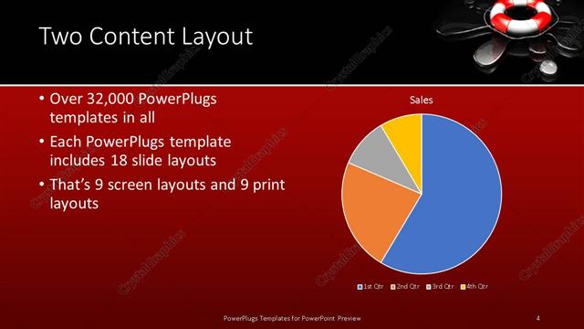Two Content presentation slide layout