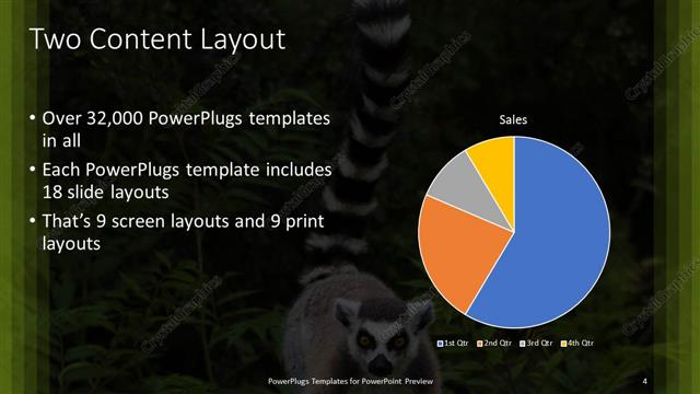 Two Content presentation slide layout
