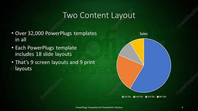 Two Content presentation slide layout