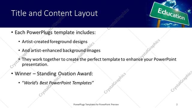 Title and Content presentation slide layout