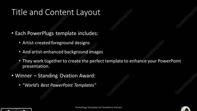 Title and Content presentation slide layout