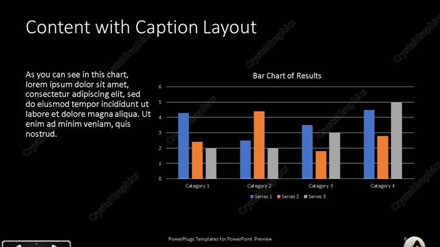Content with Caption presentation slide layout