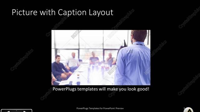 Picture with Caption presentation slide layout