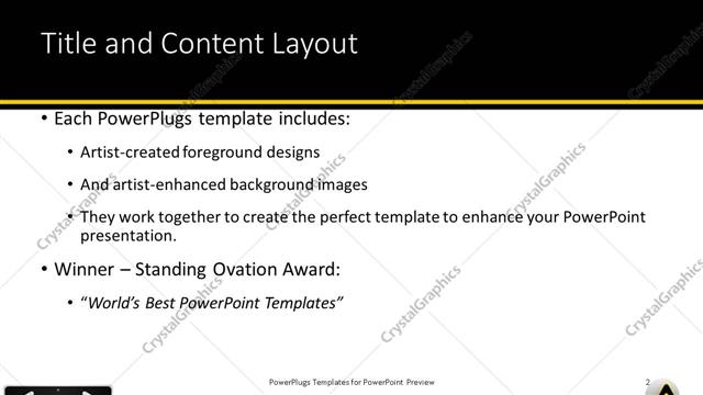 Title and Content presentation slide layout