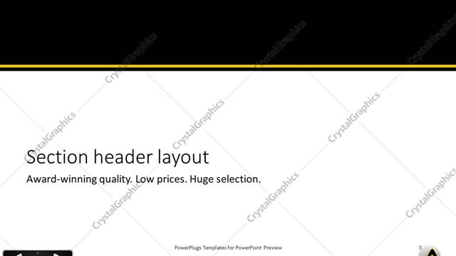 Section Header presentation slide layout