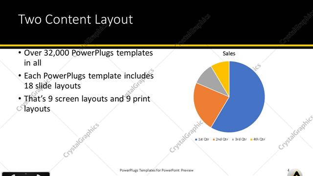 Two Content presentation slide layout
