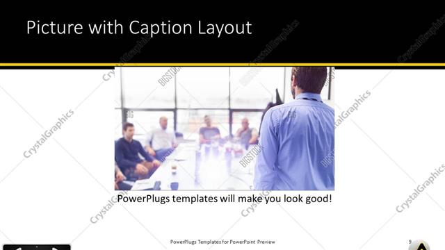 Picture with Caption presentation slide layout