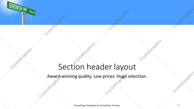 Section Header presentation slide layout
