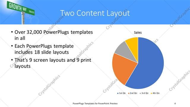 Two Content presentation slide layout