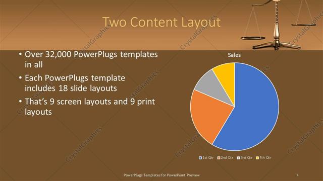 Two Content presentation slide layout