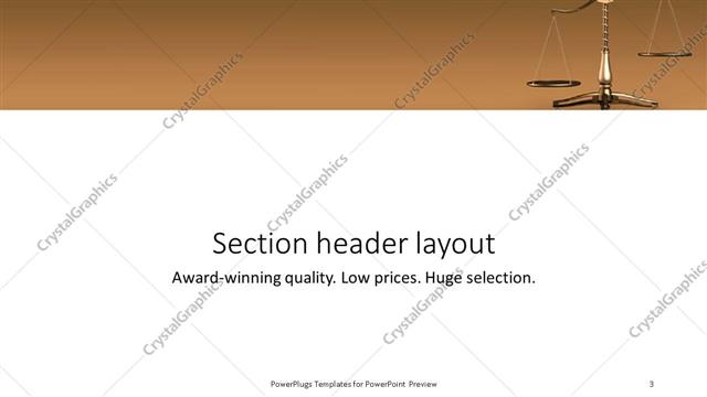 Section Header presentation slide layout