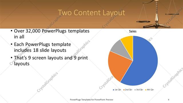 Two Content presentation slide layout