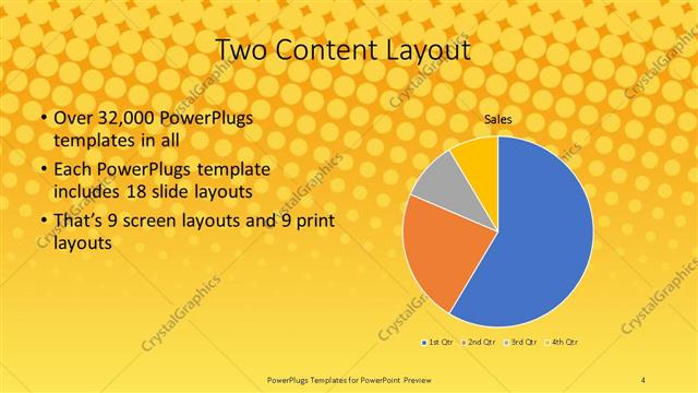Two Content presentation slide layout