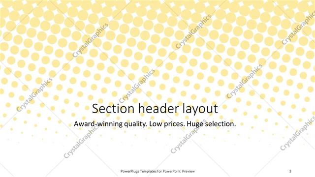 Section Header presentation slide layout