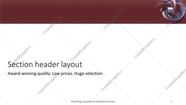 Section Header presentation slide layout