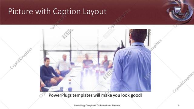 Picture with Caption presentation slide layout