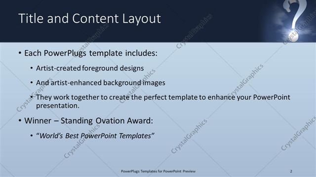 Title and Content presentation slide layout