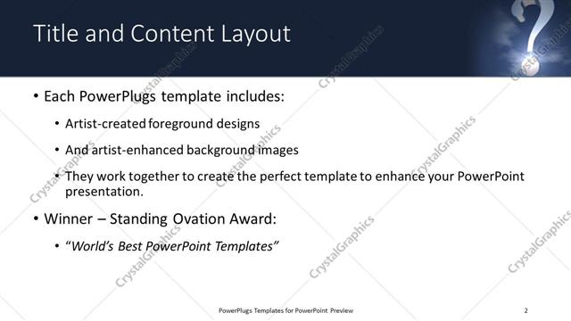 Title and Content presentation slide layout