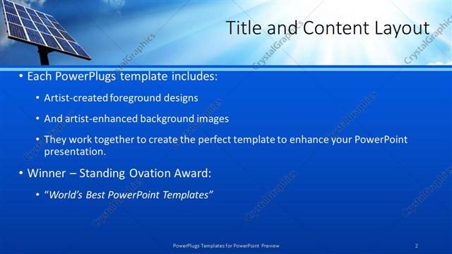 Title and Content presentation slide layout